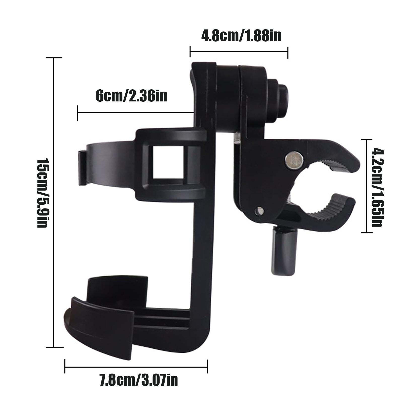 Stroller Cup Holder - Handlebar Drink Bottle Rack for Prams, Wheelchairs & Golf Carts | Outdoor Use