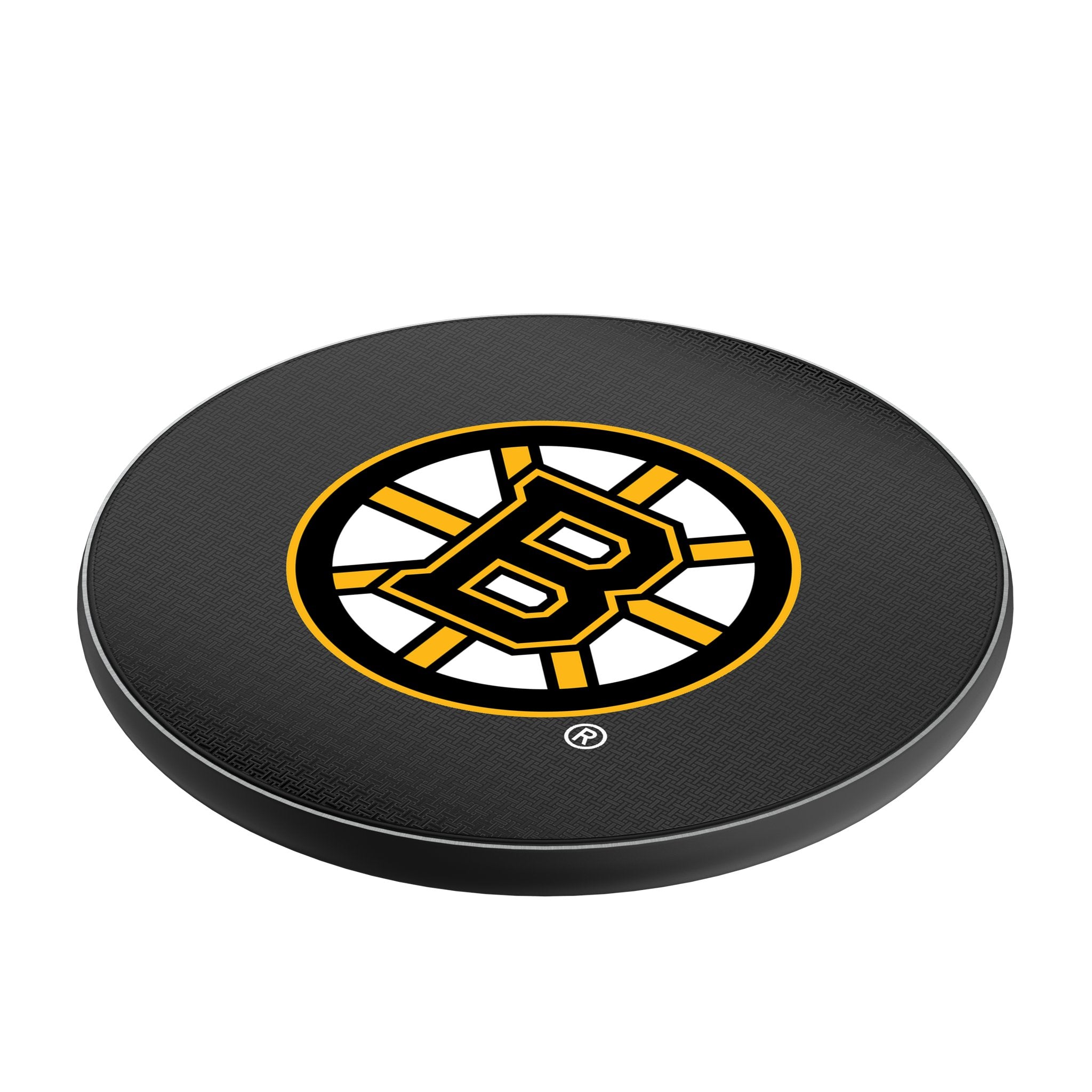 Boston Bruins 15W Fast Wireless Charger - NHL Team Logo Linen Pad for iPhone, Samsung, AirPods - Perfect for Home, Office, and Car Use