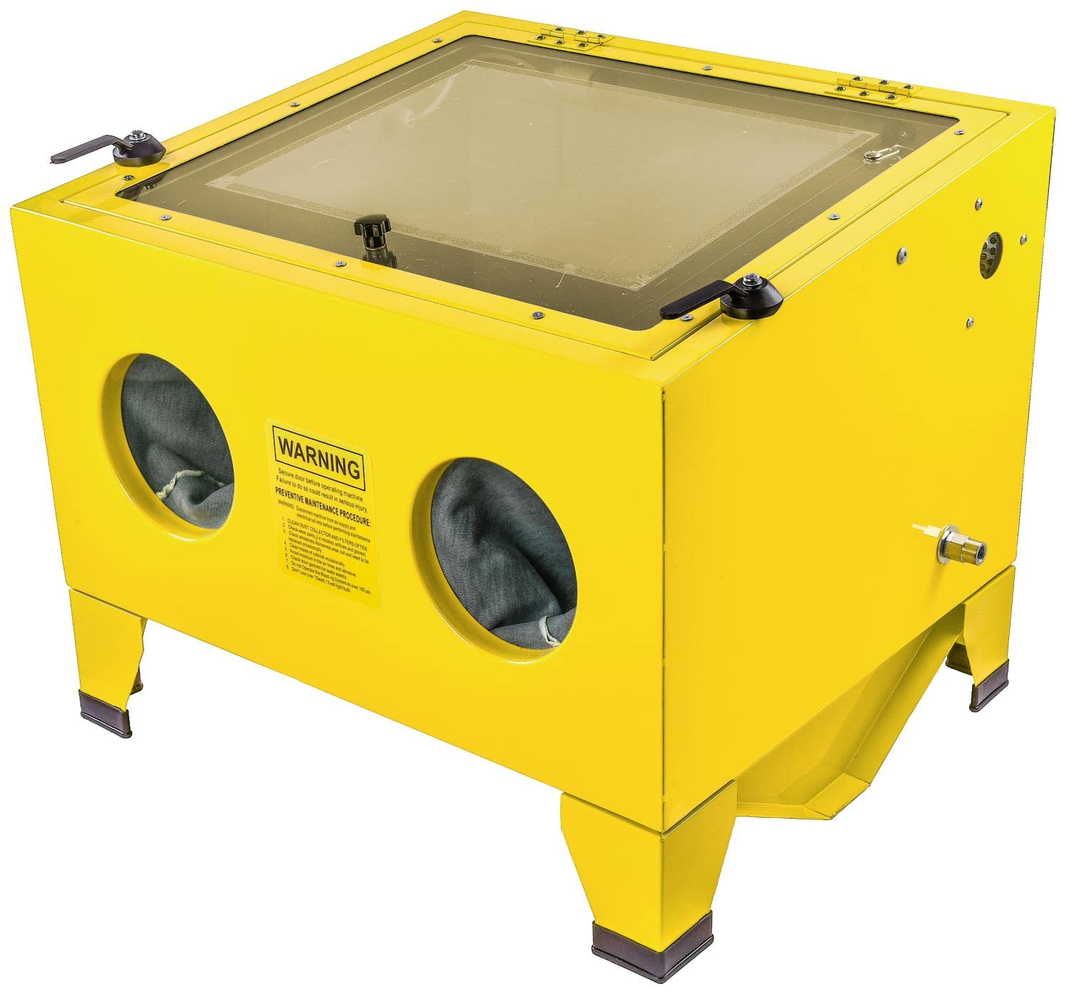 JEGS Bench Top Portable Sand Blaster Cabinet Kit - 15-25 CFM at 40-120 PSI | Heavy Duty Steel Sandblasting Cabinet | 23”x19”x14” Work Area | Ideal for Auto Restoration, Metal Cleaning & DIY Projects