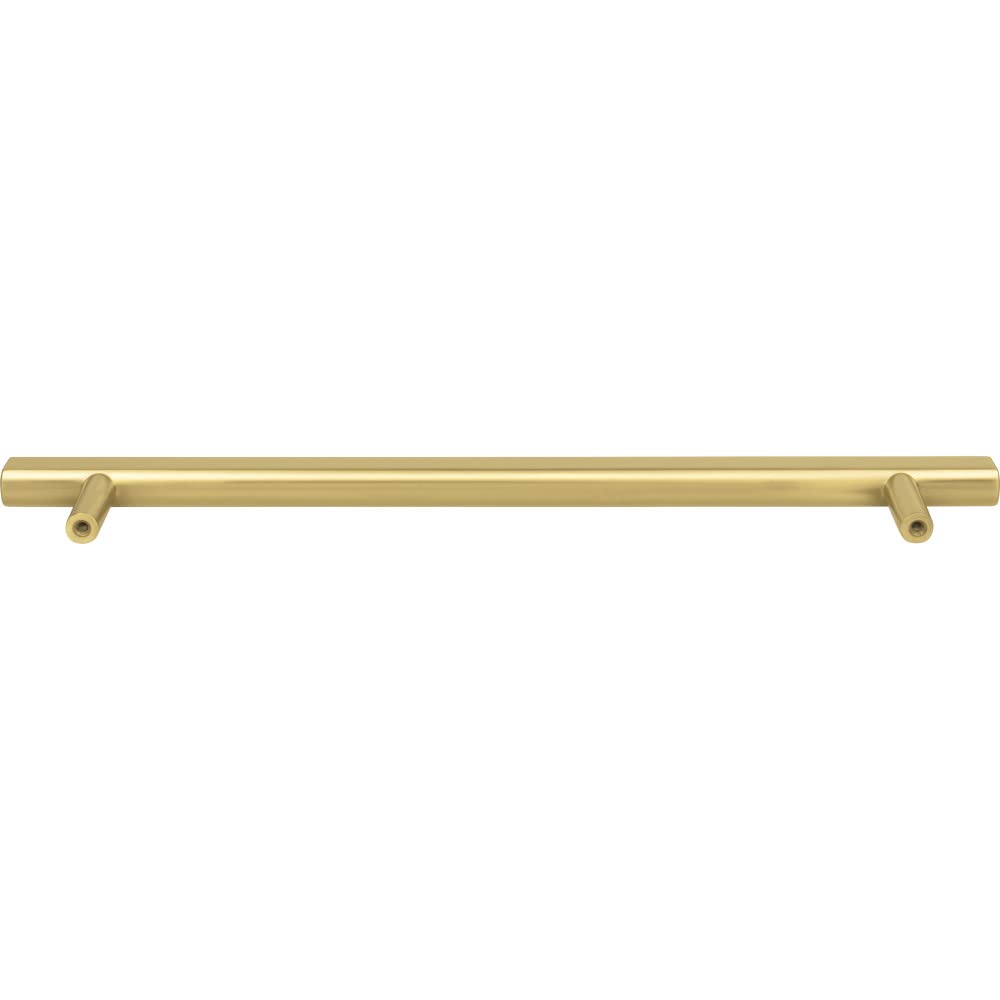 Jeffrey Alexander 12 Inch Brushed Gold Square Cabinet Pull - Modern Dominique Collection Kitchen Cabinet Handle for Drawers & Cabinets - Perfect for Home Renovation & DIY Projects