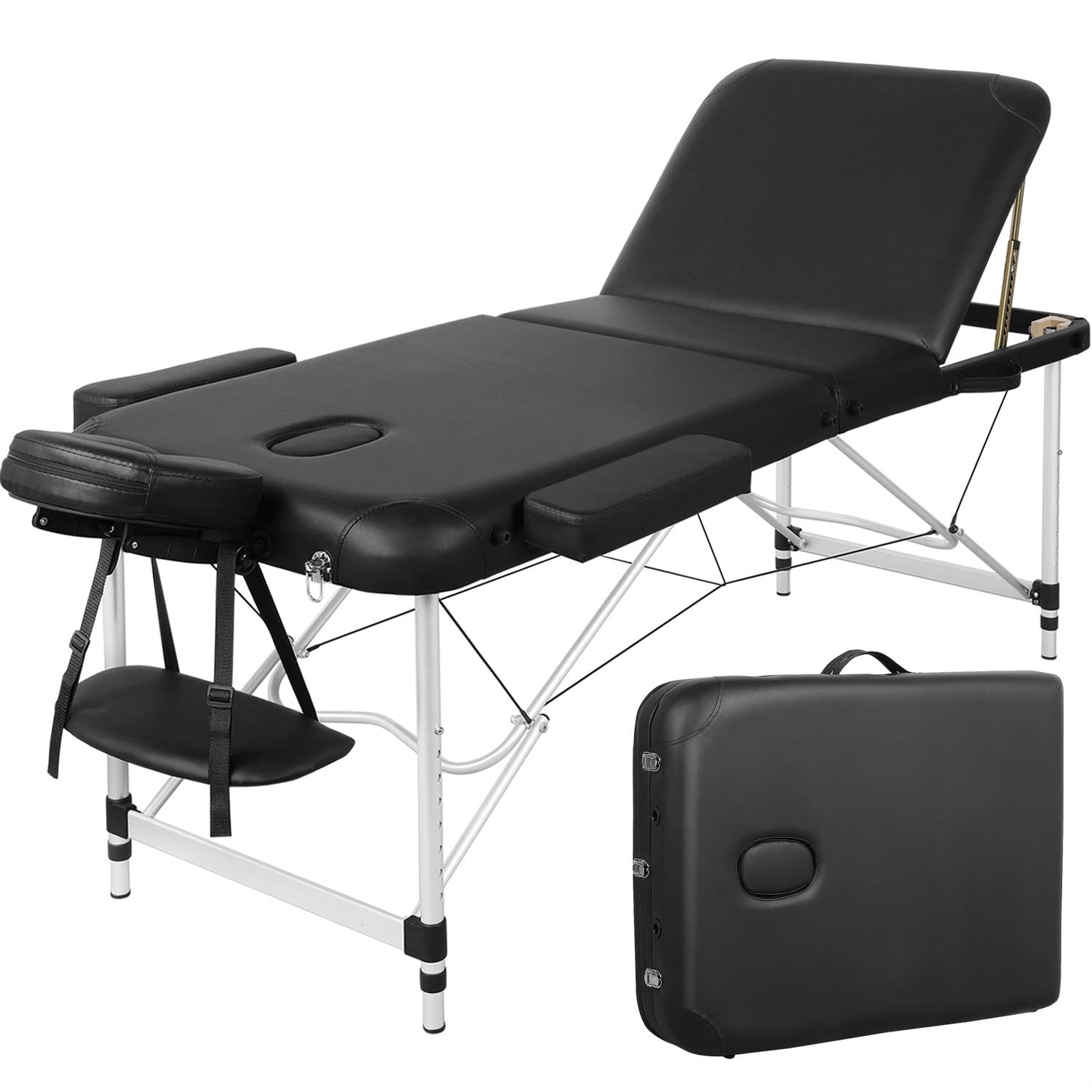 Topeakmart Portable Folding Massage Table - Adjustable Height 28