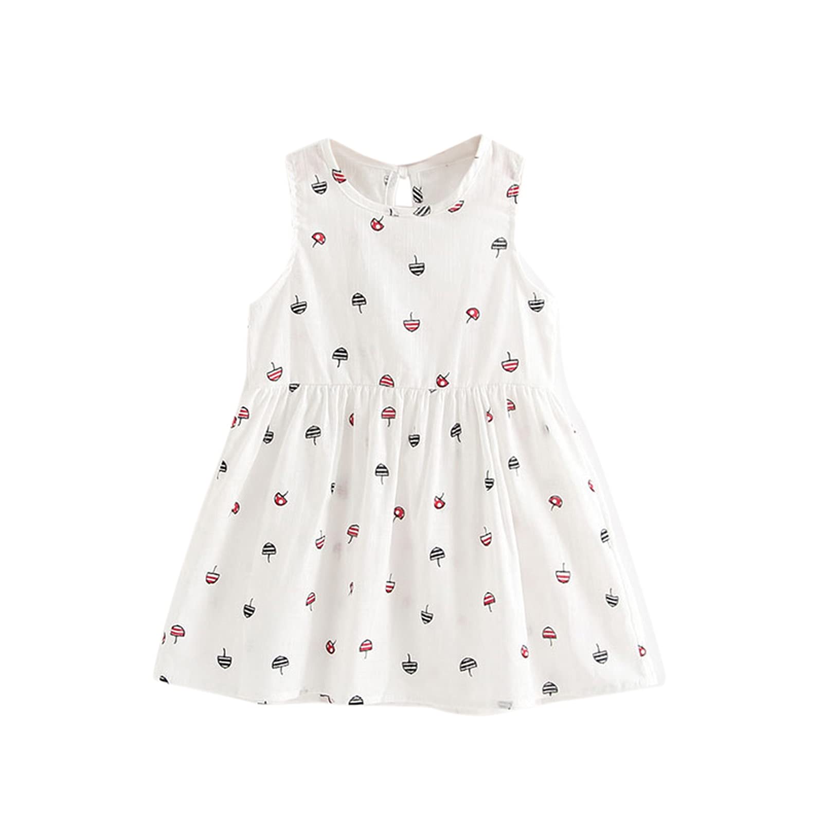 Girls Floral Sleeveless Summer Dress | Toddler Casual Long Sleeve Christmas Party Outfit | Perfect for Beach, Birthday & Holiday Celebrations