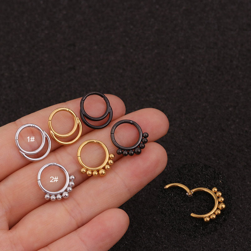 Surgical Steel Indian Septum Nose Ring Hoop - Hypoallergenic Body Jewelry for Women & Men | Perfect for Piercings, Festivals & Boho Style Outfits