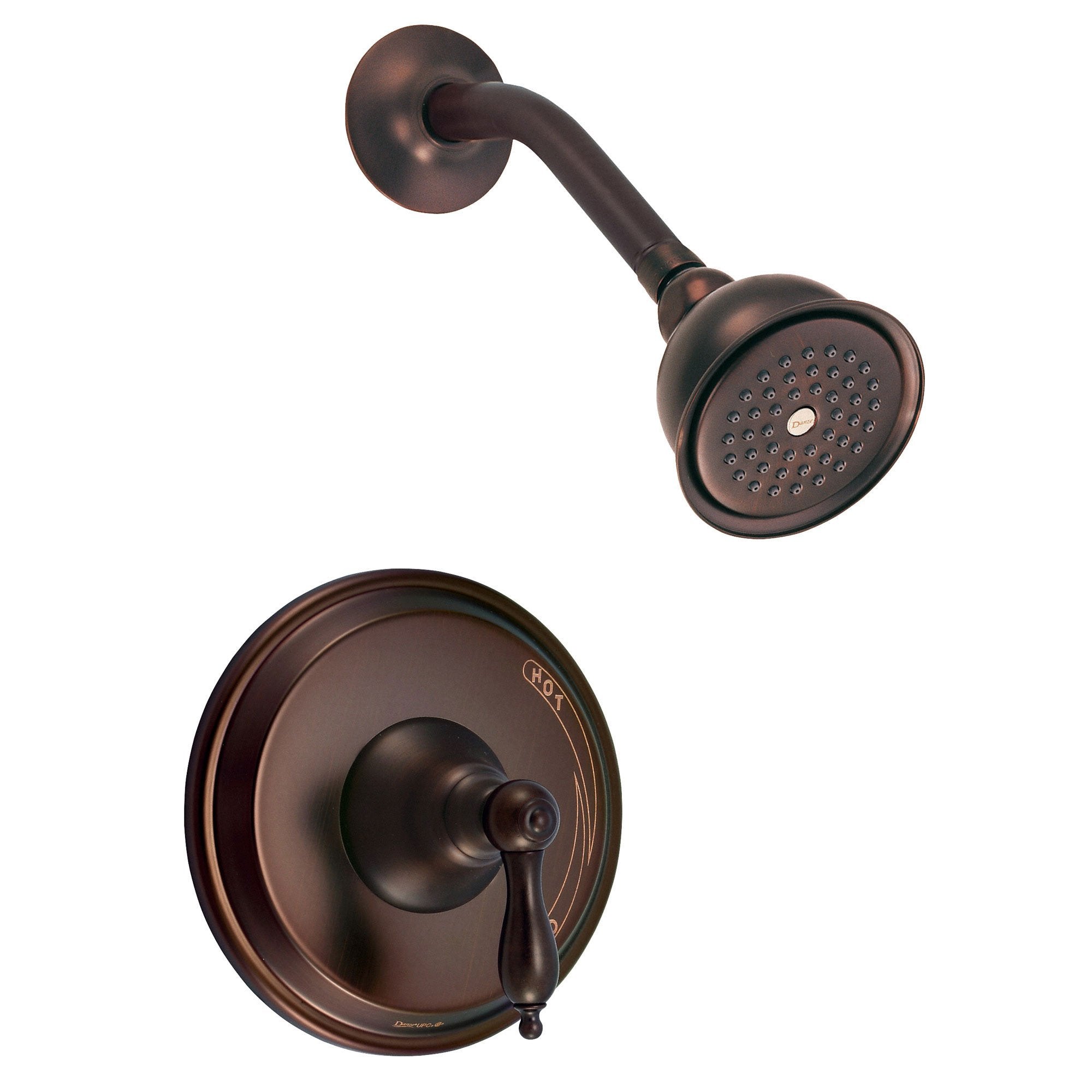Danze Fairmont Oil Rubbed Bronze Single Lever Shower Faucet with Rough-in Valve - Modern Bathroom Fixture for Luxurious Rainfall Shower Experience