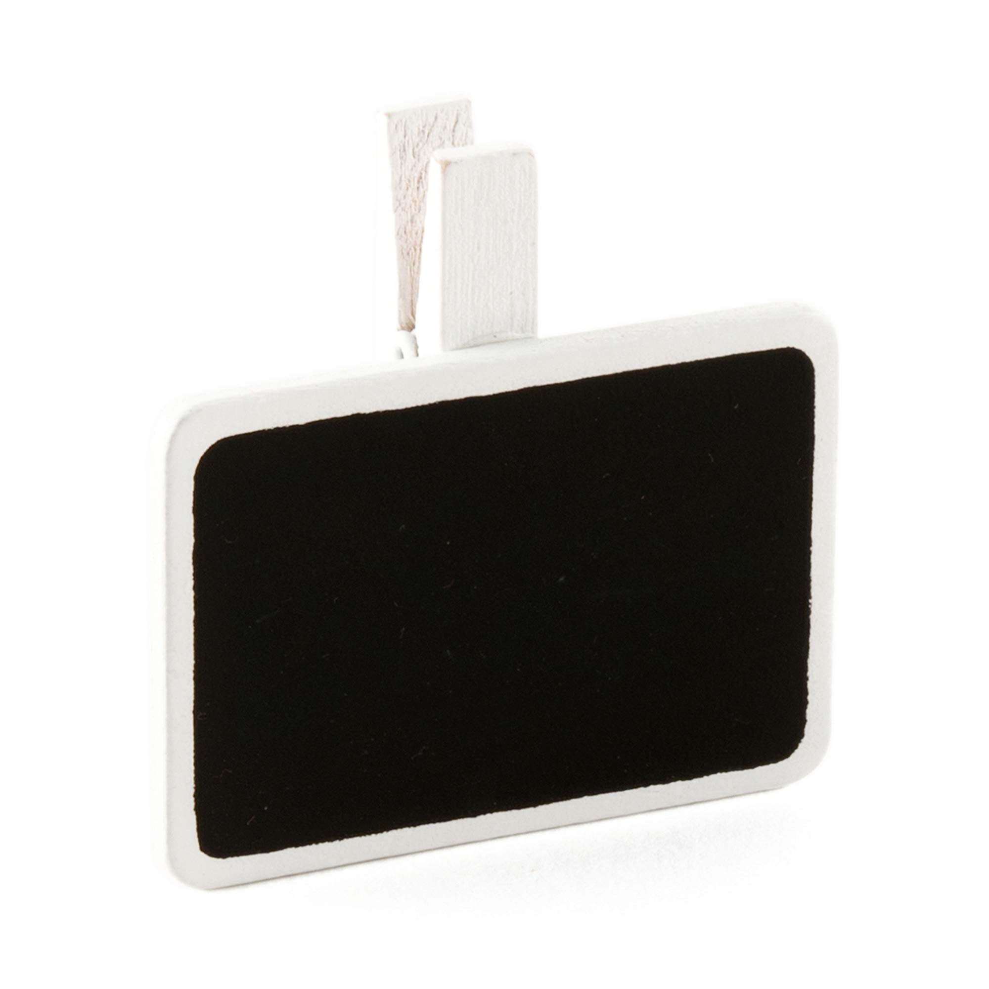 Miniature Rectangular Wooden Blackboard Clip with White Wash Finish - Perfect for Wedding Decor, Photo Displays, and DIY Craft Projects