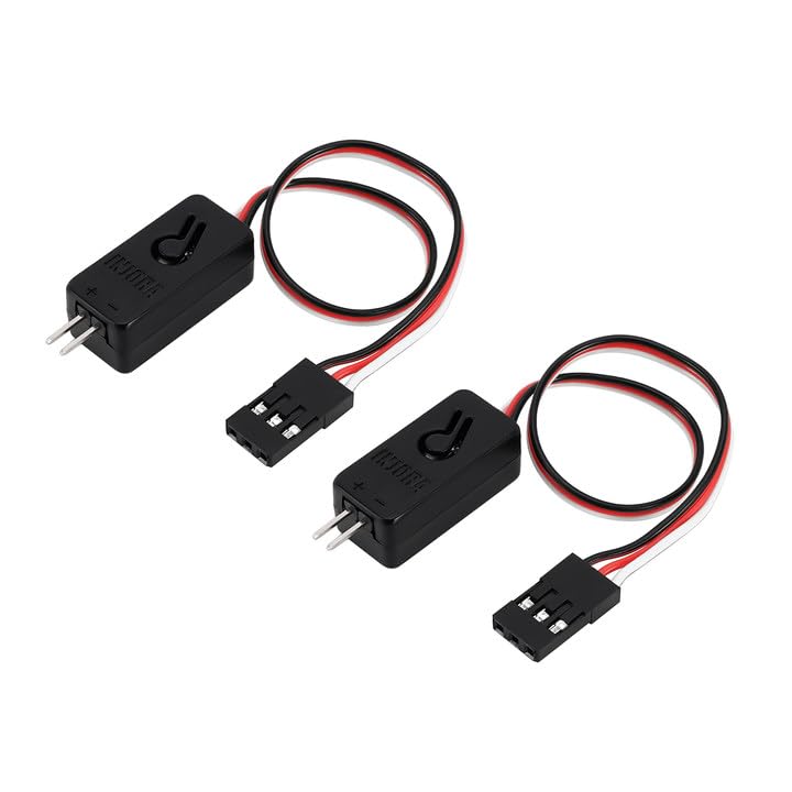 INJORA Universal Light Controller Switch for 1/24 1/18 1/10 RC Cars - 2 Pack Upgrade Parts - Perfect for Crawler, Rock Racer & Off-Road RC Vehicle Lighting Systems