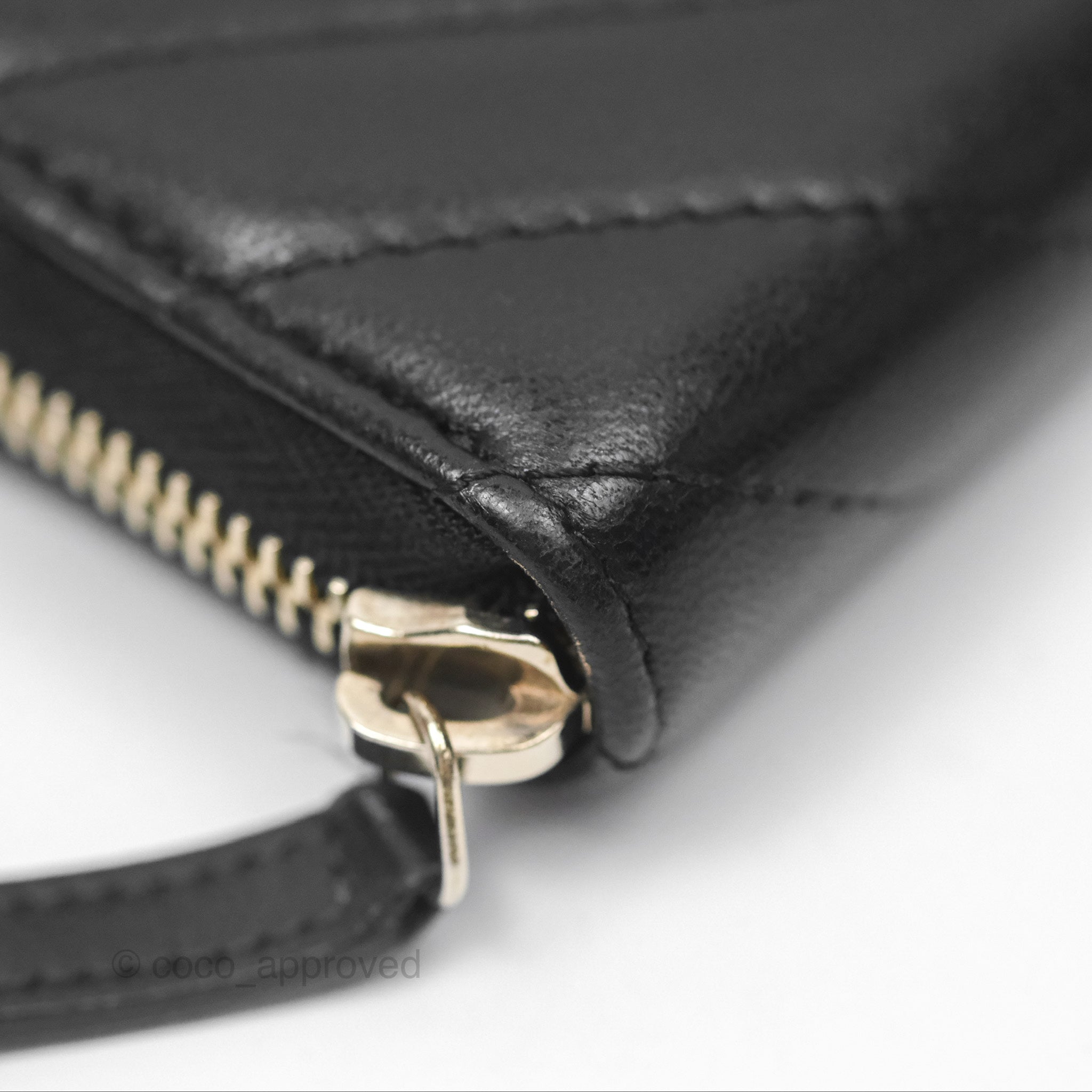 Chanel Chevron Zipped Coin Purse - Black Lambskin with Gold Hardware | Luxury Small Wallet for Women | Perfect for Parties, Travel & Everyday Use