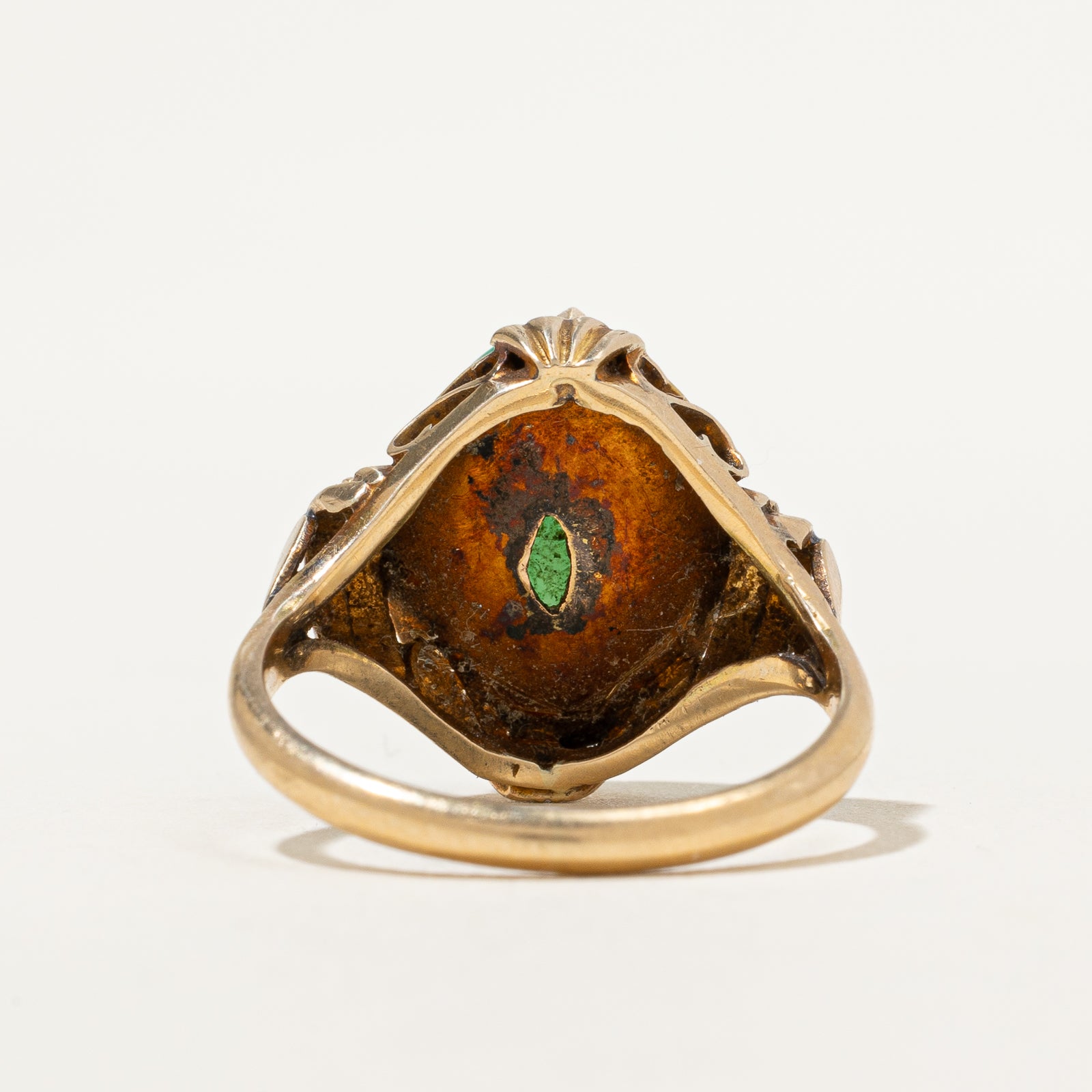 7.60ct Oval Cabochon Jade Textured Cocktail Ring - Size 6.5 | Elegant Statement Jewelry for Evening Parties, Weddings & Special Occasions