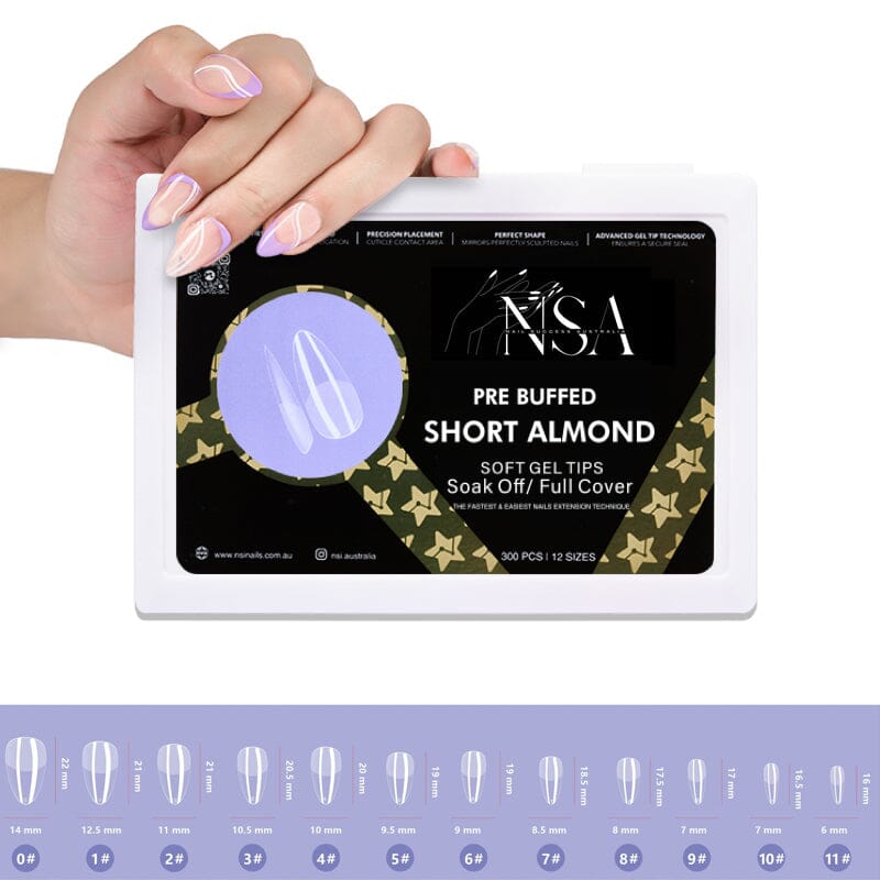 Gel Nail Extensions Kit - Pre Buffed Tips for Strong & Natural-Looking Nails | Perfect for DIY Manicures, Salon Professionals & Special Occasions