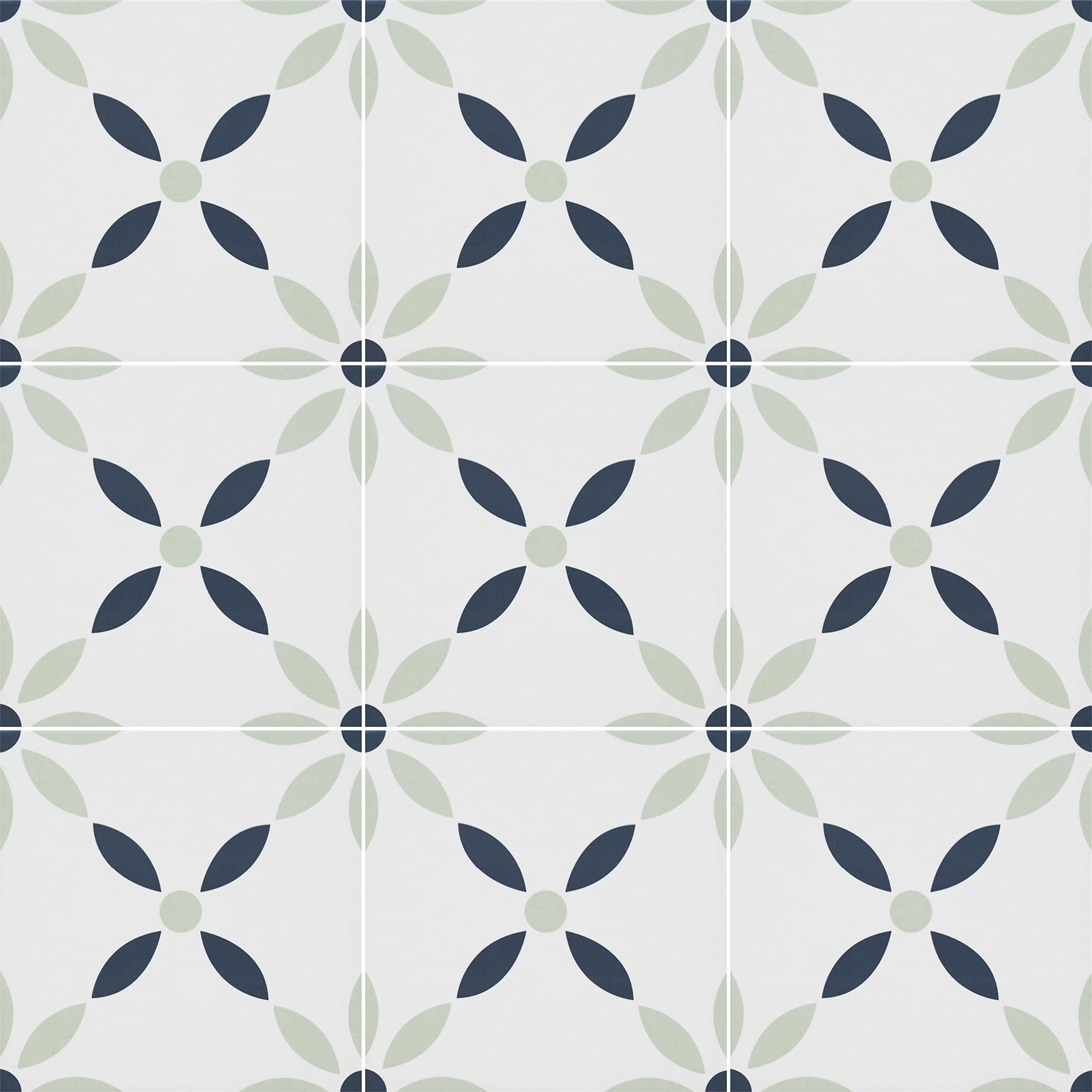 MSI Greta 8x8 Inch Encaustic Matte Porcelain Tile - Waterproof Floor & Wall Tile for Bathroom, Kitchen Backsplash, Shower, and Accent Wall - Perfect for Modern Home Decor, Commercial Spaces & DIY Projects