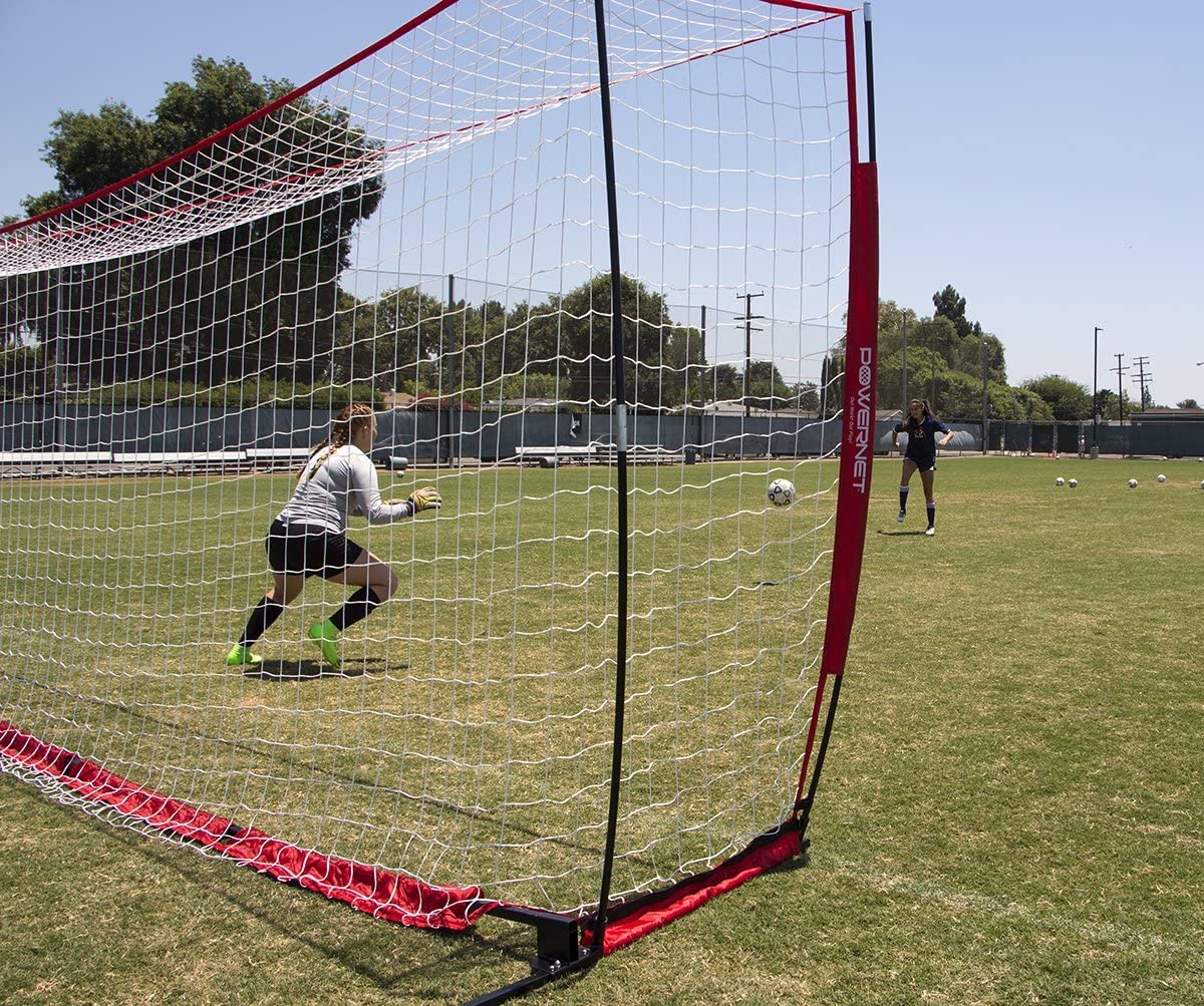 PowerNet Soccer Goal 24 x 8 Feet - Portable Soccer Net for Training & Backyard Games - Durable Football Goal for Kids & Adults - Perfect for Practice, Backyard, Park & Beach Use