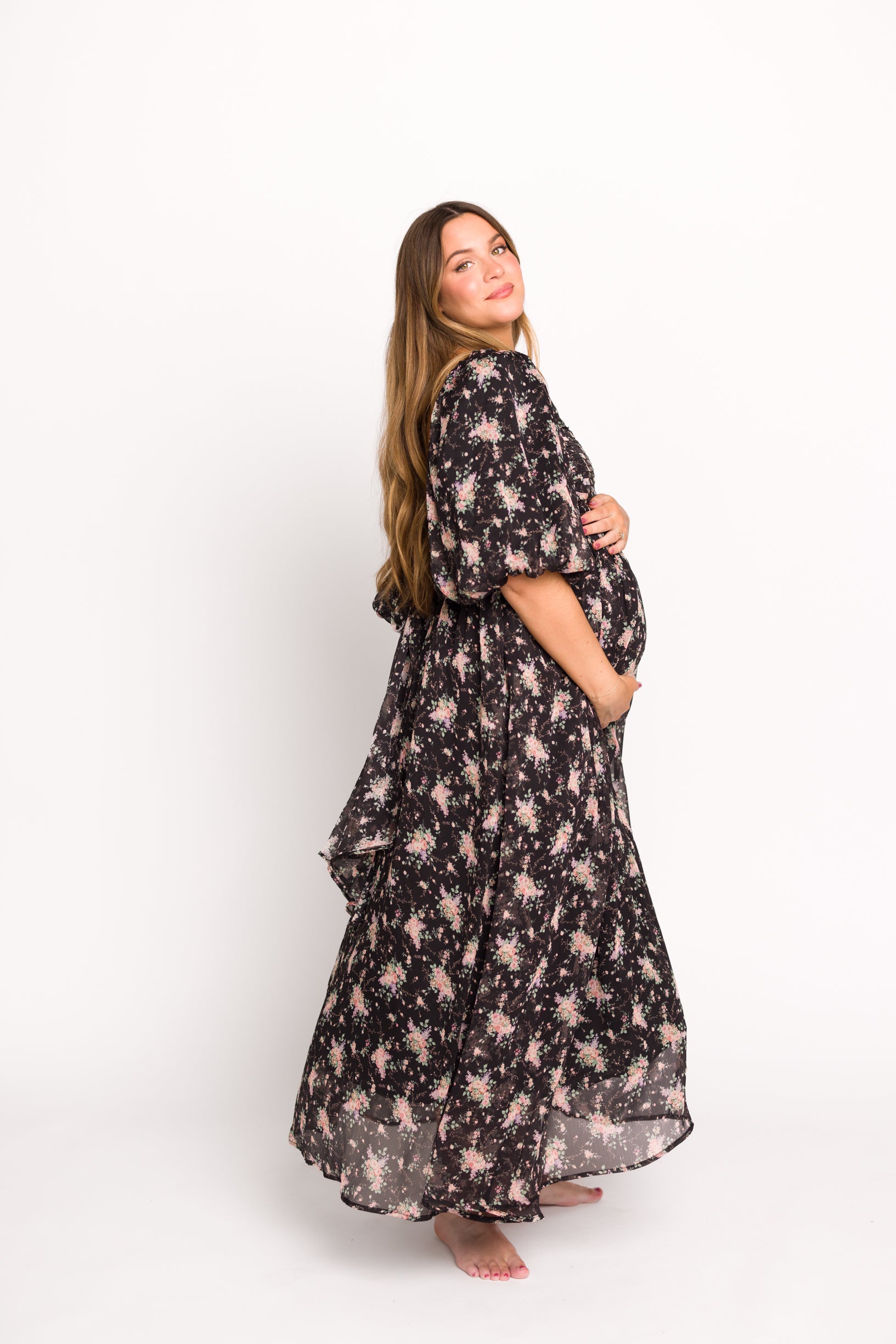 Melody Maxi Dress in Black - Bump Friendly Maternity & Inclusive Sizing (S-3XL) | Perfect for Pregnancy, Nursing, Weddings & Special Occasions
