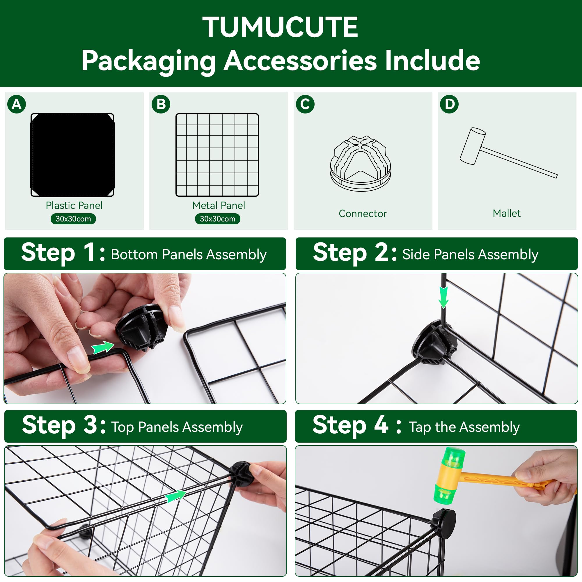 TUMUCUTE 12-Cube Wire Storage Organizer - Stackable Metal Cube Shelves for Bedroom, Closet, Office & Living Room - Modular Bookshelf & Home Organization Solution - Perfect for Storing Books, Toys, Clothes & Home Decor Accessories