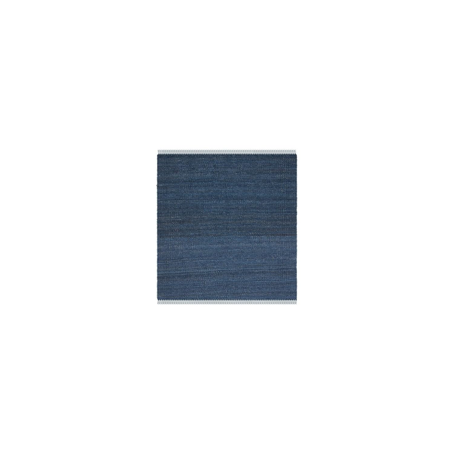 SAFAVIEH Handmade Boho Jute Area Rug 6' x 6' Square - Natural Fiber Woven with Fringe, Navy Blue, NF368N - Perfect for High Traffic Living Rooms, Bedrooms & Bohemian Home Decor