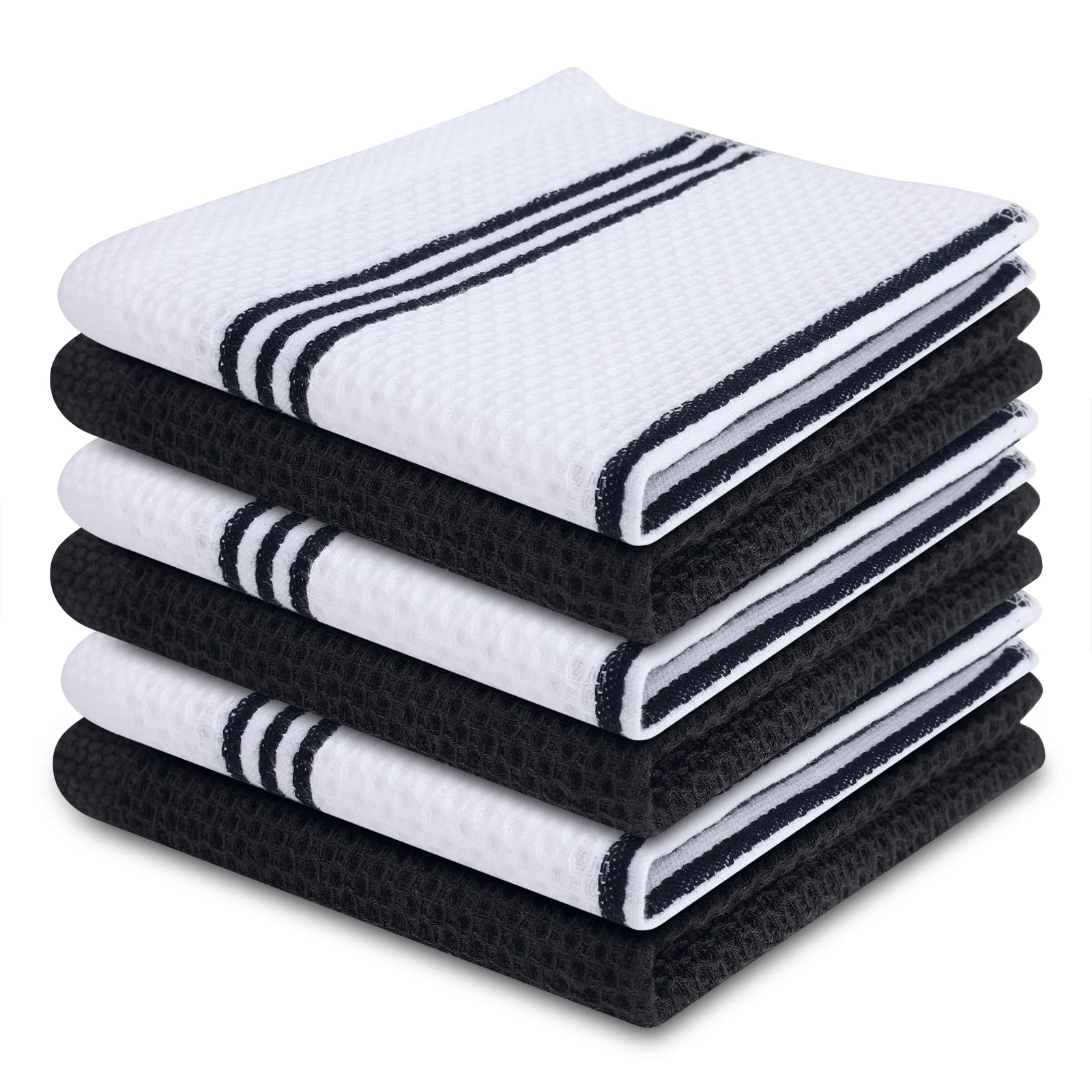 Premium Homaxy 100% Cotton Waffle Weave Dish Cloths - 12