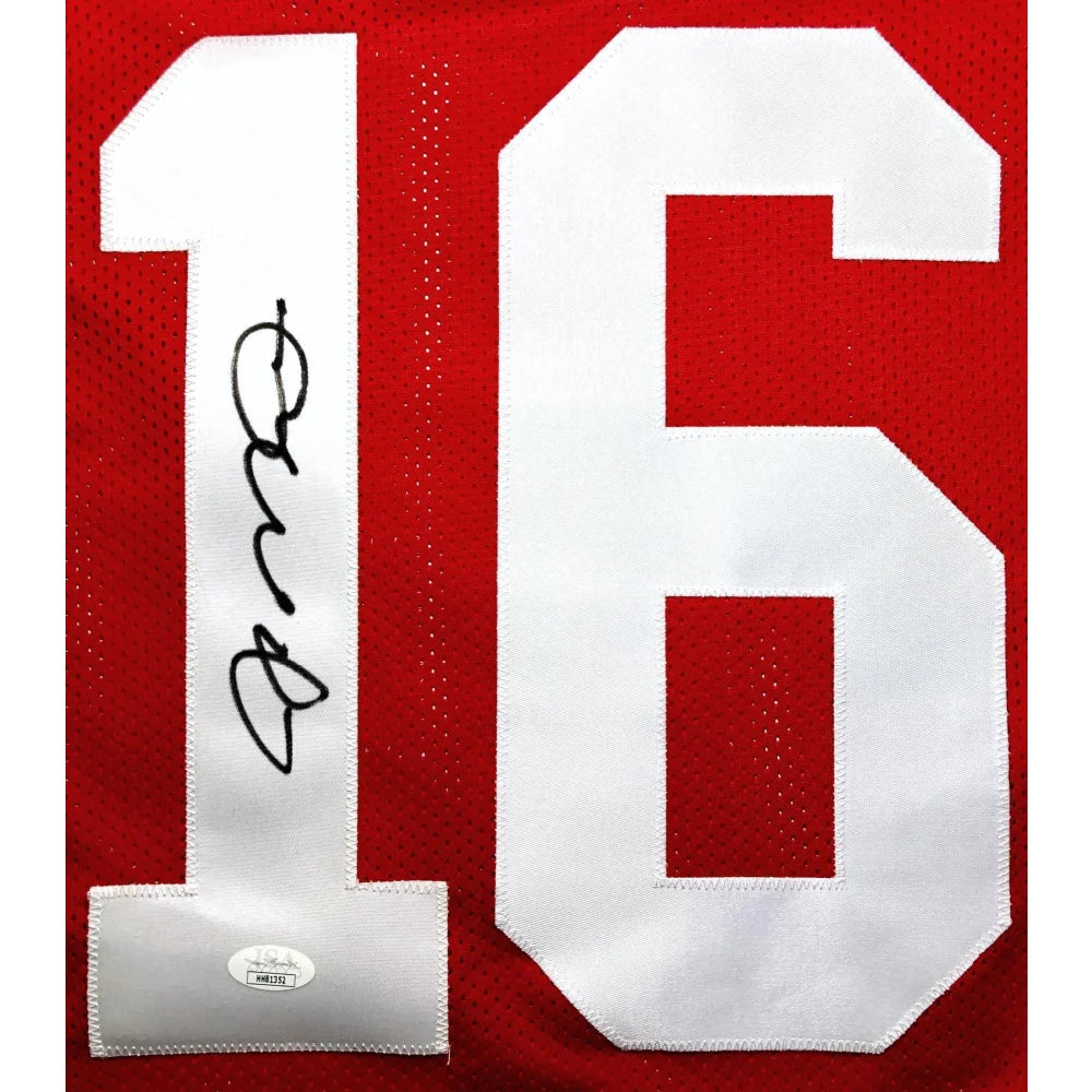 Authentic Joe Montana Signed Red San Francisco 49ers Jersey with JSA COA - Perfect for NFL Memorabilia Collectors & 49ers Fans Display
