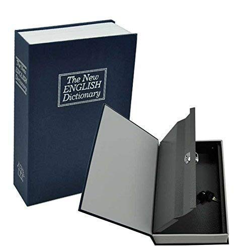 ADEPT Metal Hidden Book Safe with Combination Lock - Secret Storage Box for Jewelry, Cash & Valuables (24 x 15.5 x 5.5 cm, Multicolor) - Perfect for Home Security, Travel & Emergency Hideout