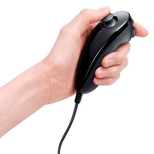 Original Wii Nunchuk Controller - Black | Compatible with Nintendo Wii & Wii U | Perfect for Gaming, Fitness & Family Fun