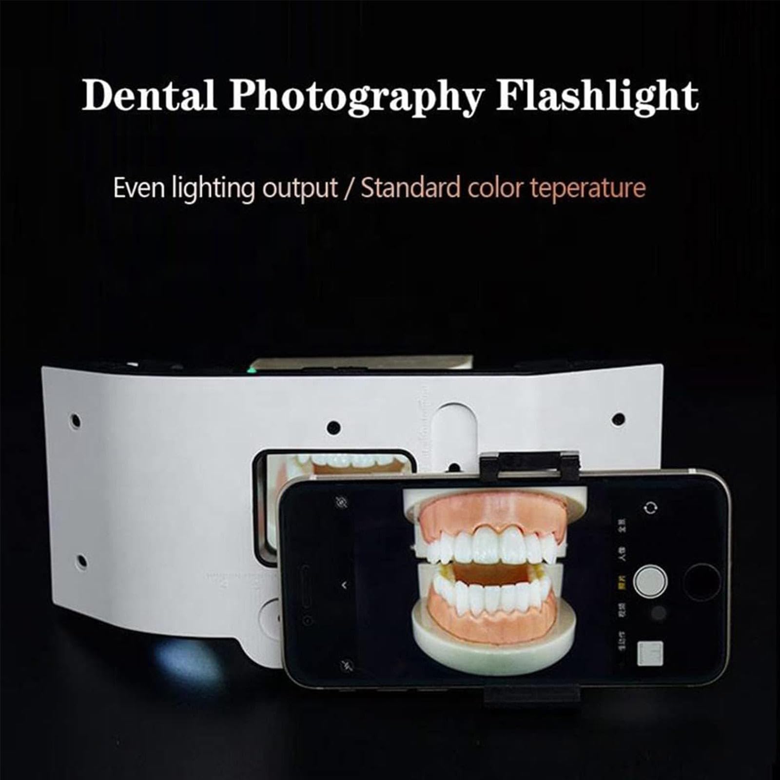 Dental Photography Aid - 20 LED Oral Camera Fill Light with Adjustable Brightness for Dentists, Home & Salon Use | Perfect for Teeth Whitening, Dental Exams & Oral Hygiene Documentation