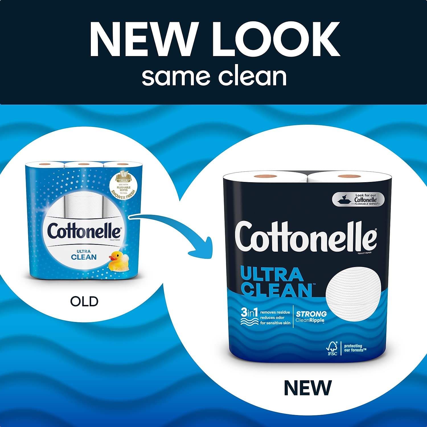 Cottonelle Ultra CleanCare Toilet Paper - 6 Mega Rolls (24 Regular Rolls) | Strong & Soft Bath Tissue for Home & Office Use | Gentle on Skin | Septic Safe