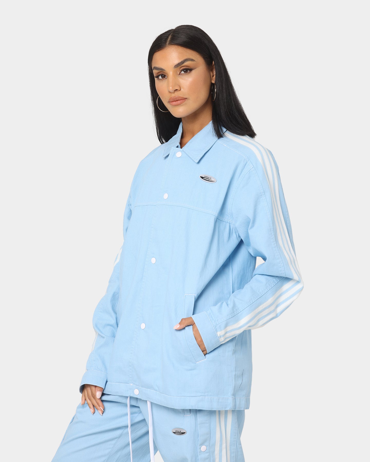 Adidas Denim Jacket for Men & Women | Clear Blue Wash | Stylish Casual Outerwear for Everyday Wear & Street Fashion
