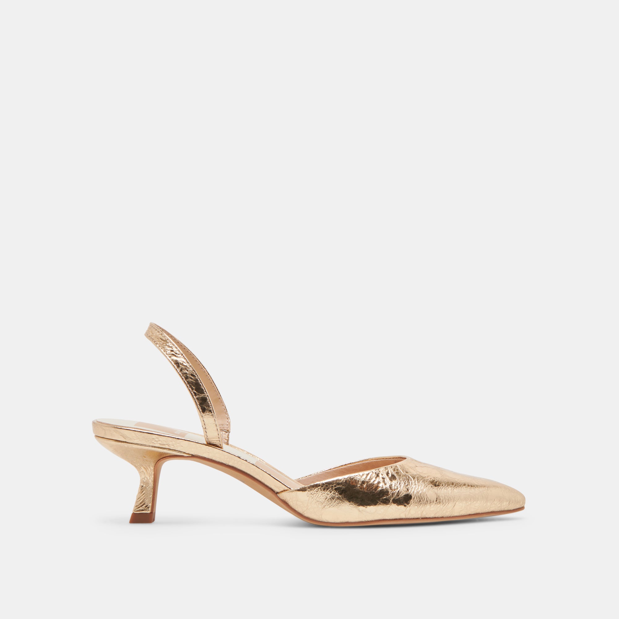 Distressed Leather CORSA High Heels in Gold - Elegant Women's Dress Shoes for Parties, Weddings & Special Occasions