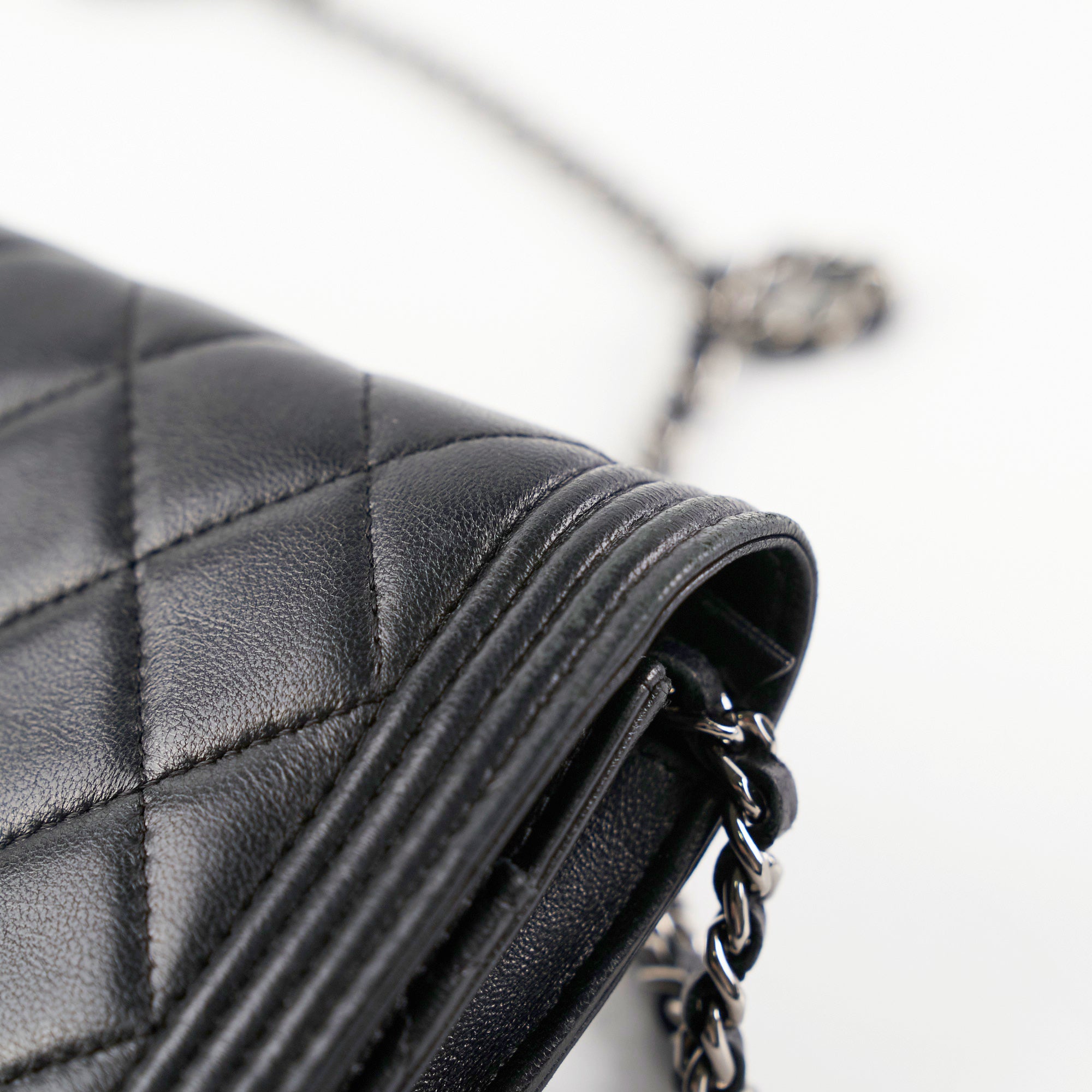 Chanel Boy Wallet On Chain WOC Lambskin Leather Black Crossbody Bag for Women - Perfect for Evening Parties, Date Nights & Luxury Fashion Accessories