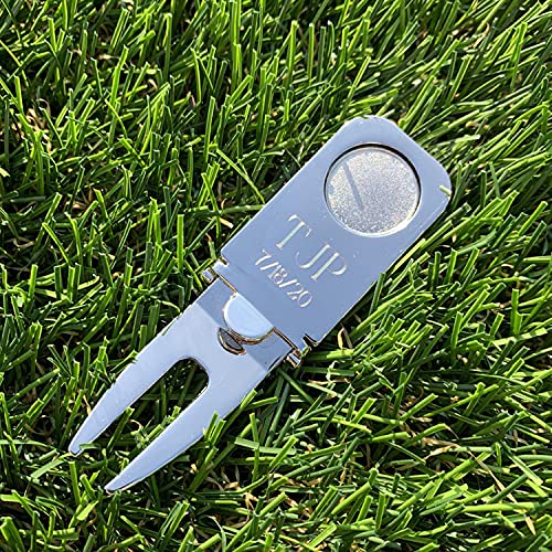 Premium Golf Divot Tool with Magnetic Ball Marker & Cigar Holder - Durable Golf Accessory for Repairing Greens | Perfect Golf Gift for Men, On-Course Convenience & Clubhouse Style