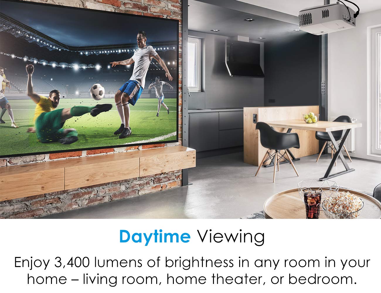 Optoma UHD30 True 4K UHD Gaming Projector - 16ms Response Time, Enhanced Gaming Mode, Lowest Input Lag, 240Hz Refresh Rate, HDR10 & HLG - Perfect for Home Theater, Gaming, and Movie Nights