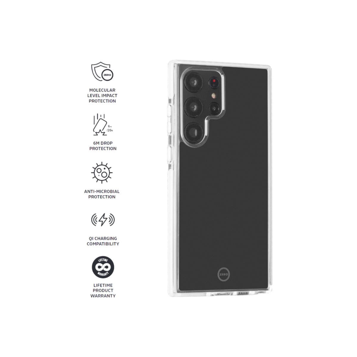 Impact Zero Clear Phone Case for Samsung Galaxy S23 Ultra - Slim Protective Cover for Everyday Use & Travel