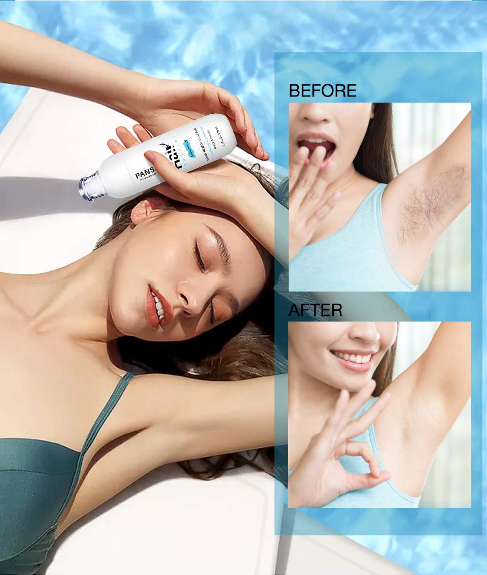100ML Hair Removal Spray for Women & Men - Gentle Depilatory Spray for Legs, Arms, Face, Underarms & Bikini Area - Non-Irritating Formula for Smooth Skin - Perfect for Home Use & Travel