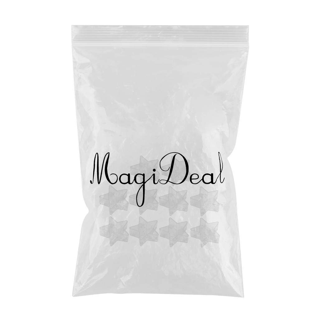 10pcs Clear Plastic Star-Shaped Candle Molds for DIY Candle Making, Soap Making & Home Crafts - Reusable Empty Candle Containers for Aromatherapy, Wedding Decor, Holiday Gifts & Party Favors