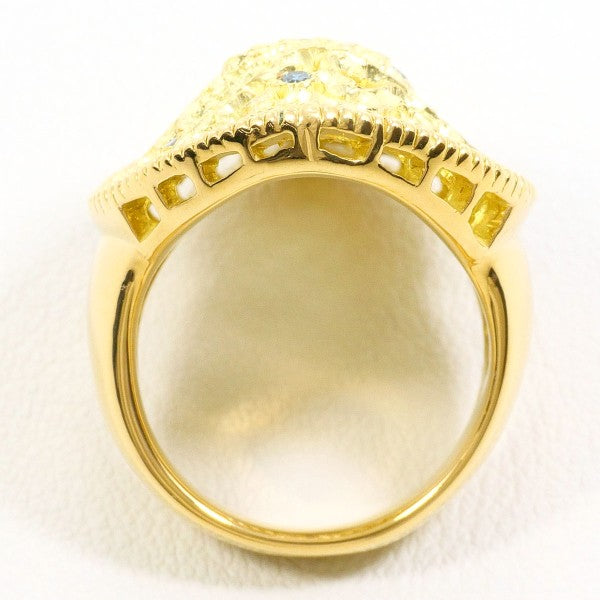 18K Yellow Gold Blue Diamond Ring for Women - Elegant Solitaire Engagement & Wedding Band - Perfect for Proposals, Anniversaries, and Special Occasions