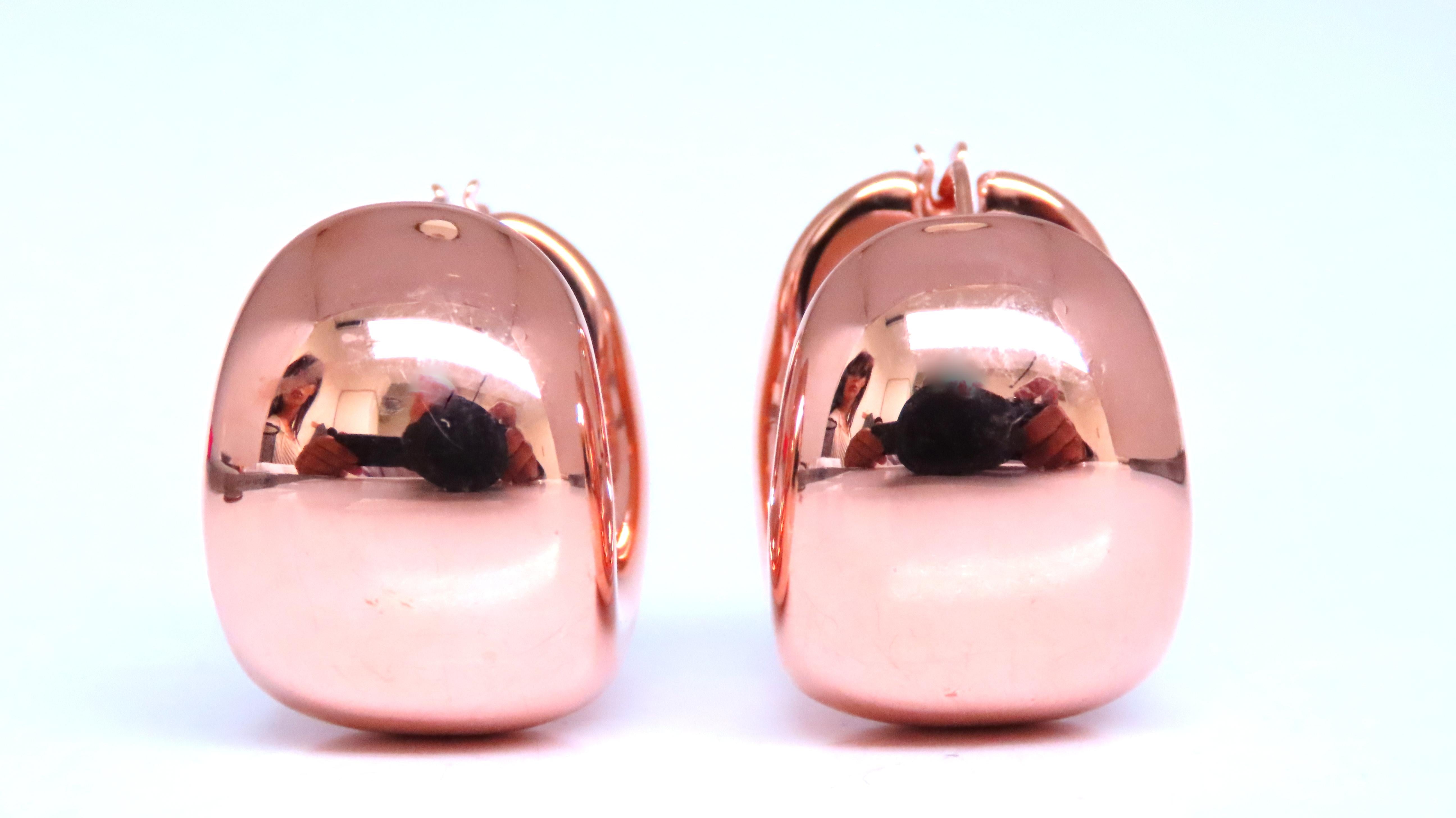 14kt Gold Semi Hoop High Shine Wide Lever Clip Earrings for Women - Elegant Party & Wedding Jewelry Gift