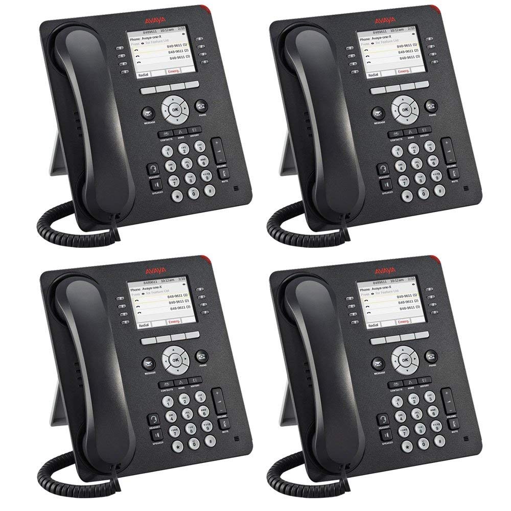 Avaya 9611G 4-Pack Gigabit IP Office Phone (Renewed) - 700510904 | VoIP Business Phone System for Small Offices & Call Centers
