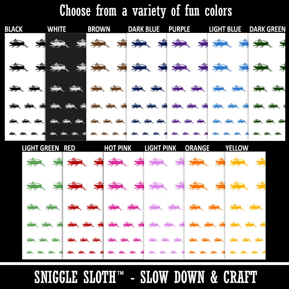 Waterproof Grasshopper Insect Fake Temporary Tattoos - Realistic Black Bug Body Art Stickers for Adults & Kids (1 Sheet) - Perfect for Halloween Costumes, Festival Parties & Nature-Themed Events