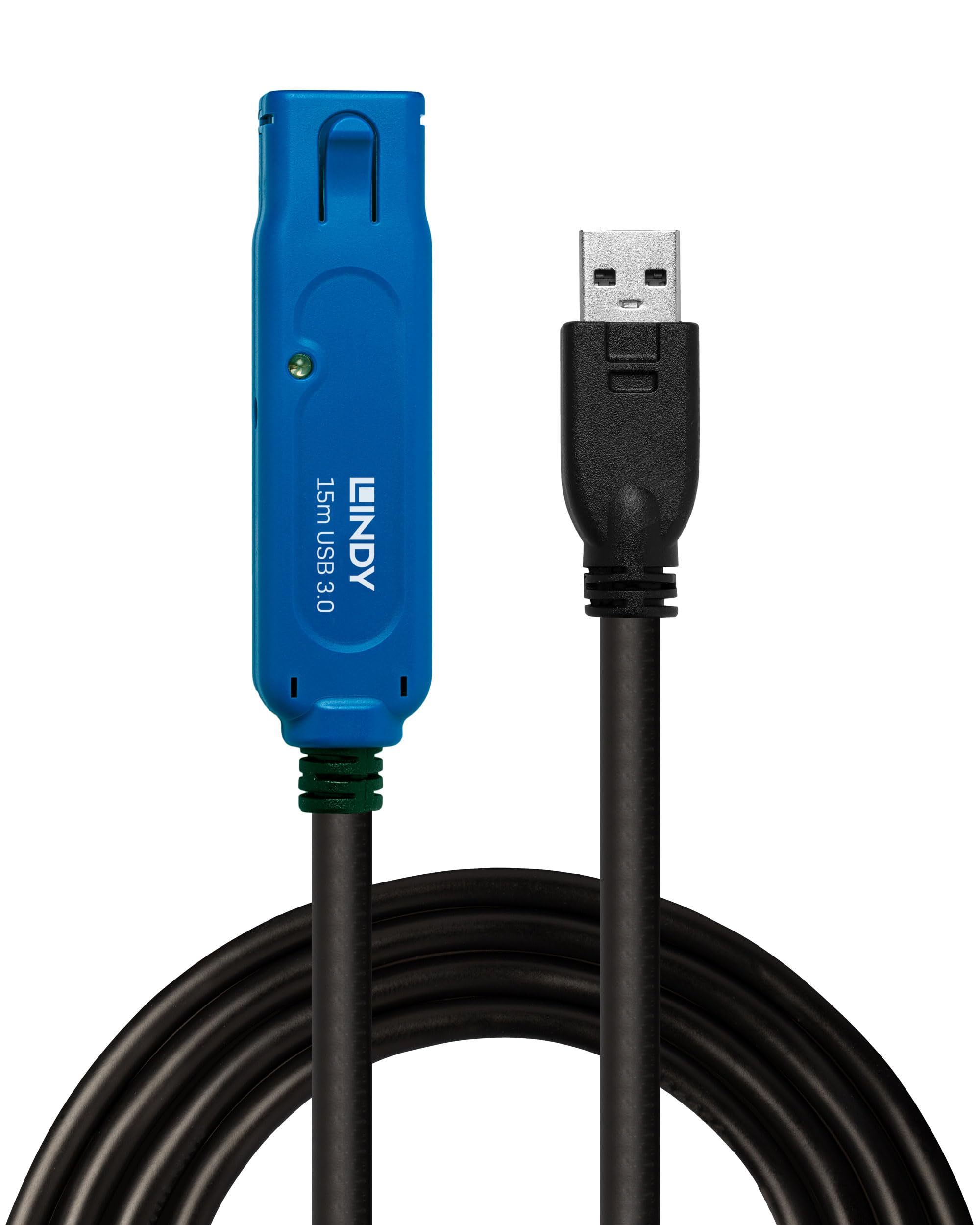 LINDY 43229 15m USB 3.0 Active Extension Cable Pro - High Speed Data Transfer for PC, Laptop, Printer - Durable Black Cable for Office & Home Use