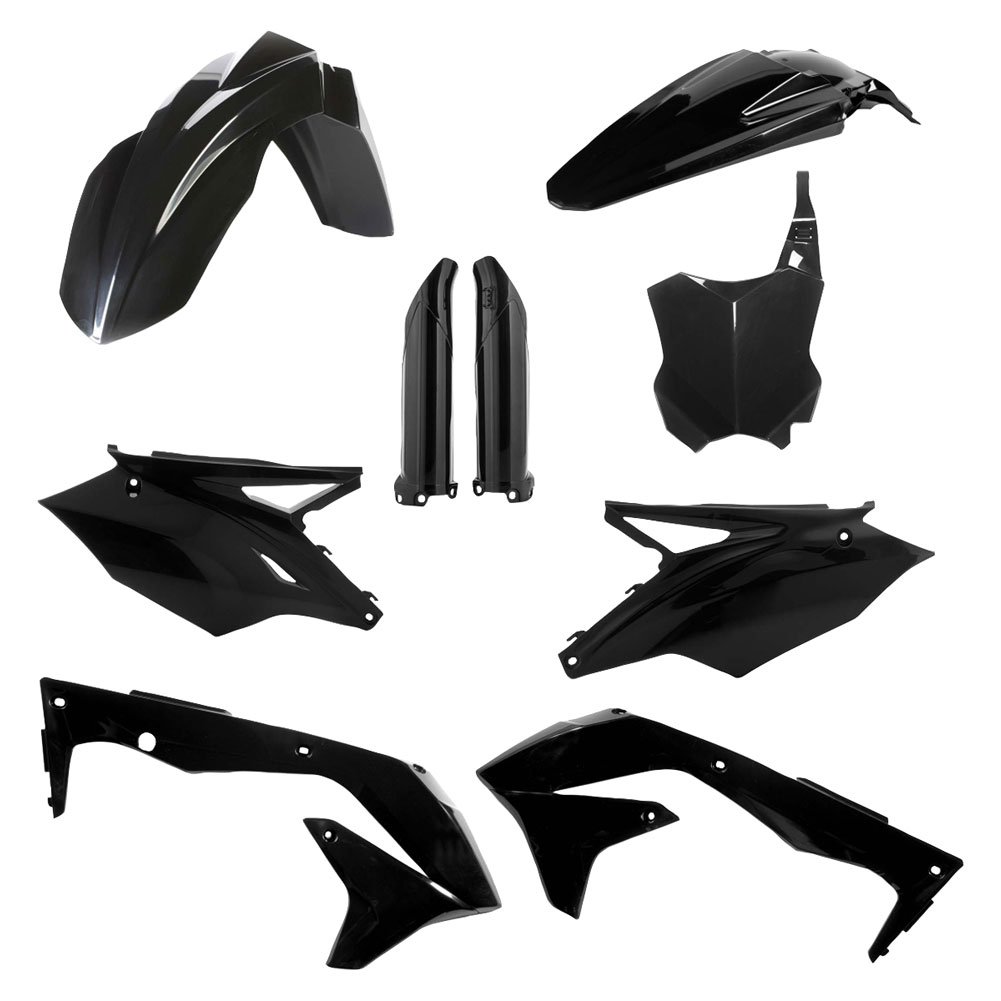Acerbis Full Plastic Kit Black - Durable Motorcycle Body Replacement Parts for Off-Road & Motocross Riding