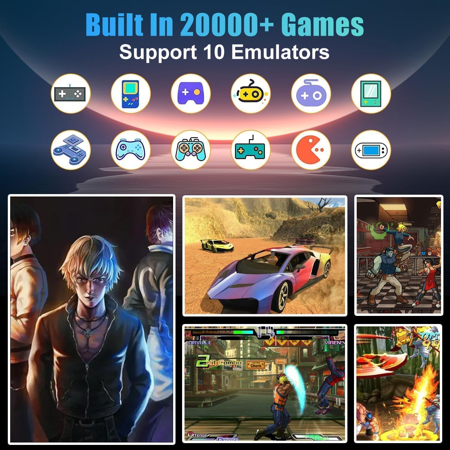 Retro Game Stick with 64GB Built-in Games - Wireless Plug & Play Retro Gaming Console for Classic Arcade & TV Gaming | Perfect for Family Fun & Nostalgic Entertainment