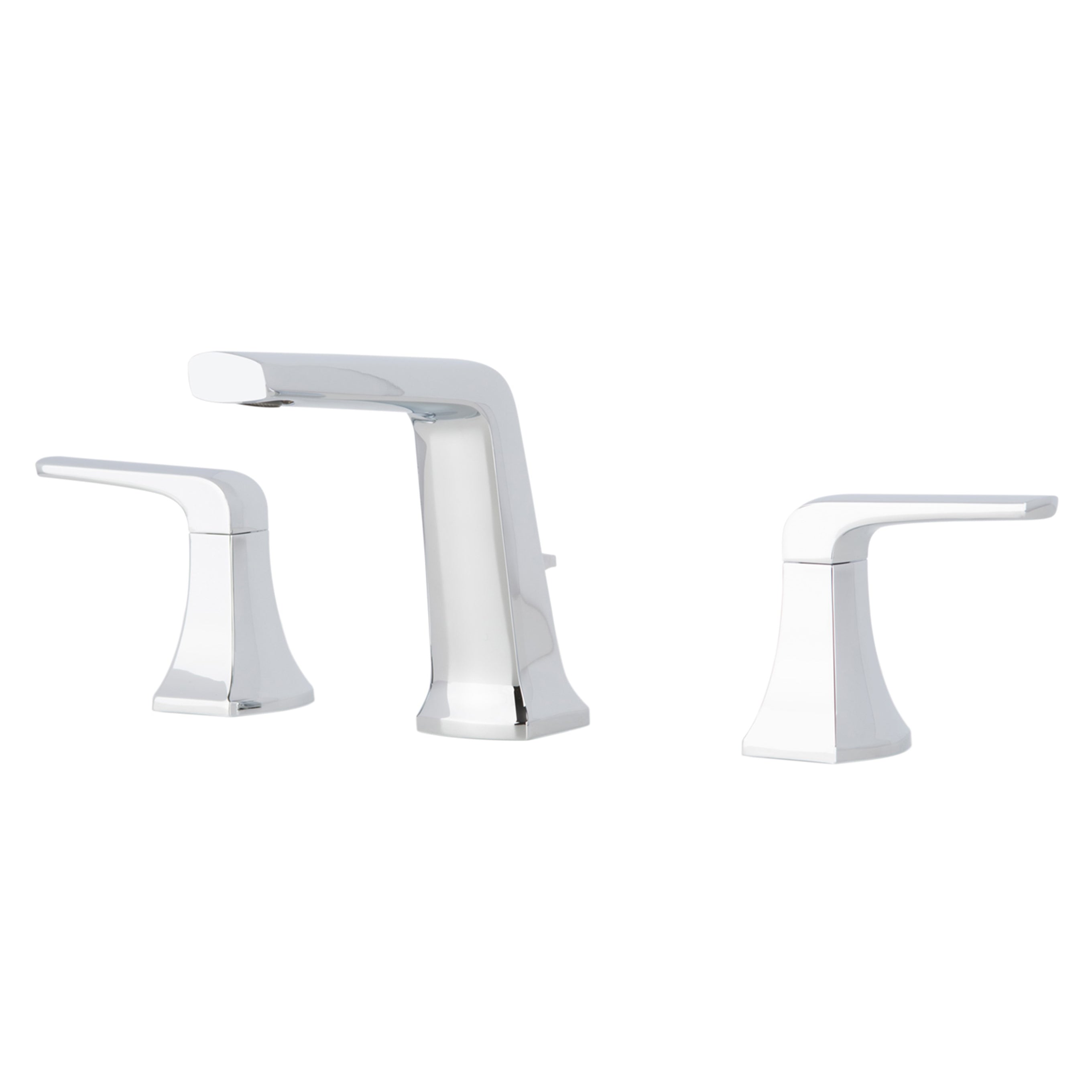Linea Widespread Chrome Bathroom Faucet - Modern Single Handle Bathroom Sink Faucet with High Arc Spout for Vanity, Powder Room & Guest Bathroom