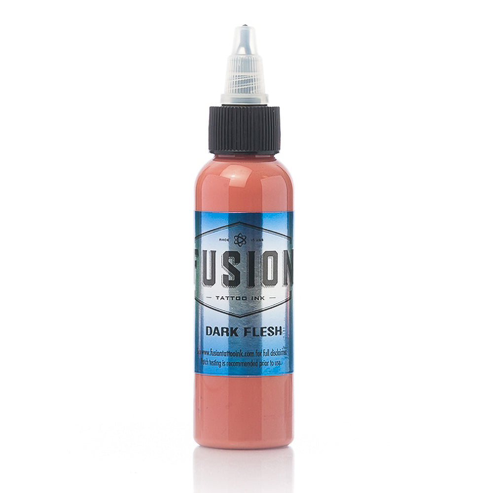 Premium Dark Flesh Fusion Tattoo Ink - 1oz Bottle for Professional Tattoo Artists & Body Art Enthusiasts - Perfect for Realistic Skin Tone Shading & Permanent Makeup