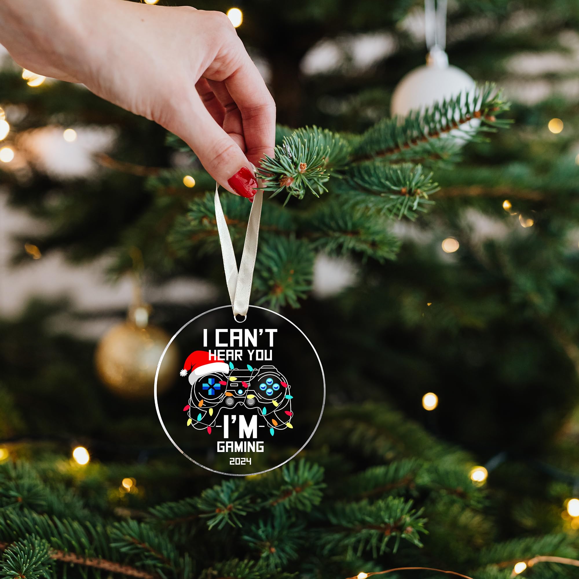 Video Game Christmas Ornaments - Acrylic Gaming Tree Decorations for Gamers | Perfect for Holiday Gaming-Themed Decor & Christmas Tree Accessories