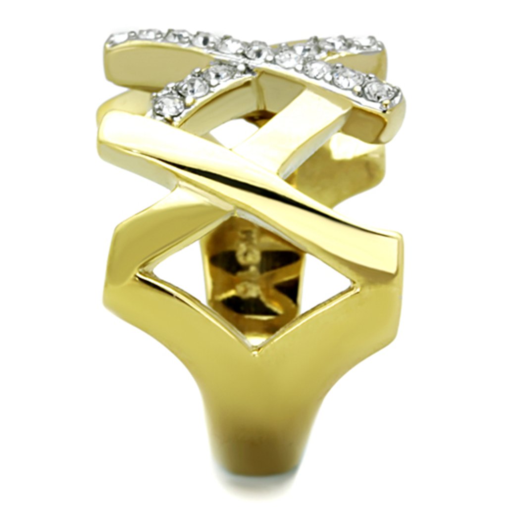 14K Gold Plated Crystal Ring for Women - Size 5-10 | Elegant Jewelry Gift