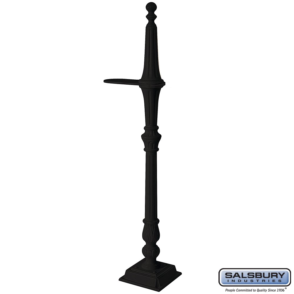 Salsbury Industries 4897BLK Black Arm Kit Replacement for Classic Mailbox Post - 1 Sided Mailbox Arm | Perfect for Residential Mailbox Repair & Replacement | Durable Outdoor Mailbox Accessory