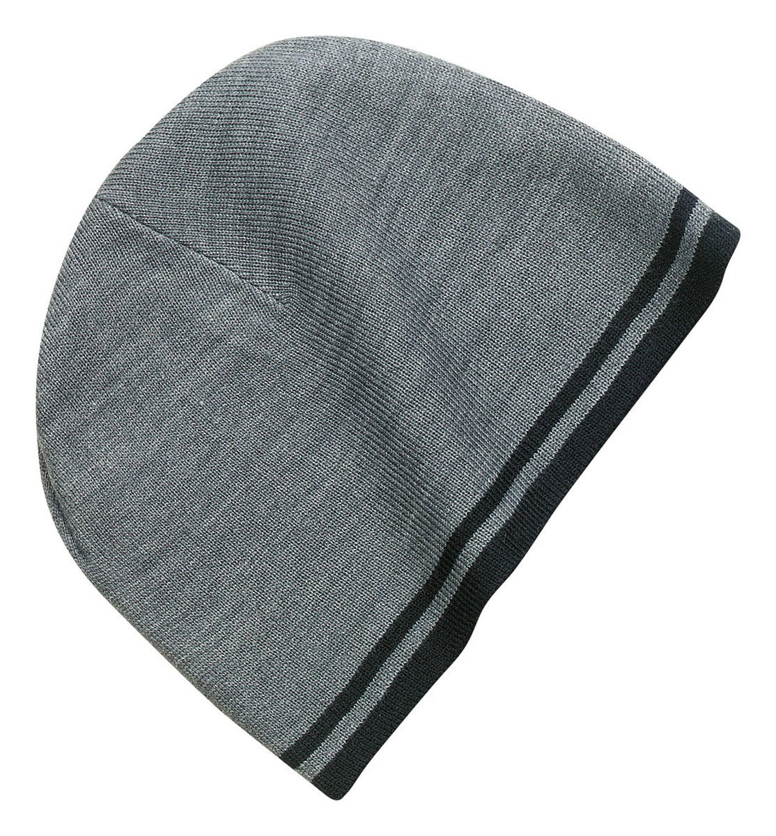 PORT AND COMPANY CP93 Striped Fine Knit Skull Cap for Men & Women - Warm Winter Beanie for Outdoor Activities, Running, Hiking, and Casual Wear