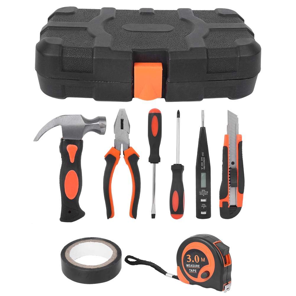 Yosoo 9-Piece Household Hardware Repair Tool Kit - DIY Pliers, Screwdriver & Electrical Tape Set with Durable Storage Case | Perfect for Home Repairs, Electrical Work & DIY Projects