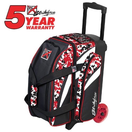 KR Strikeforce Cruiser Red Camo Double Roller Bag - Durable Travel Luggage for Baseball, Softball & Sports Equipment - Perfect for Tournaments, Gym & Air Travel