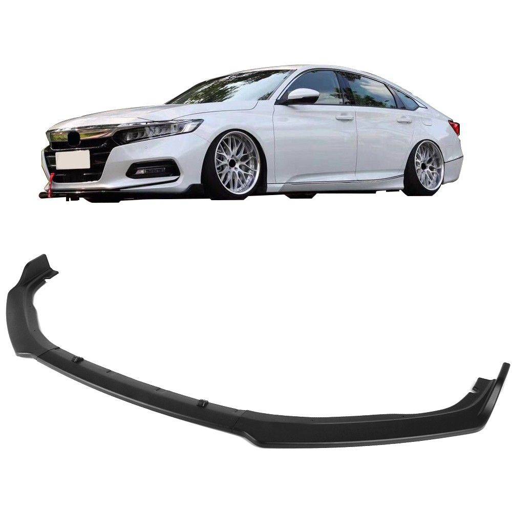 2018-2021 Honda Accord Sedan 4-Door 3-Piece Front Bumper Lip Spoiler - Stylish Car Body Kit for Enhanced Aerodynamics & Sporty Look - Perfect for Street Racing & Car Shows