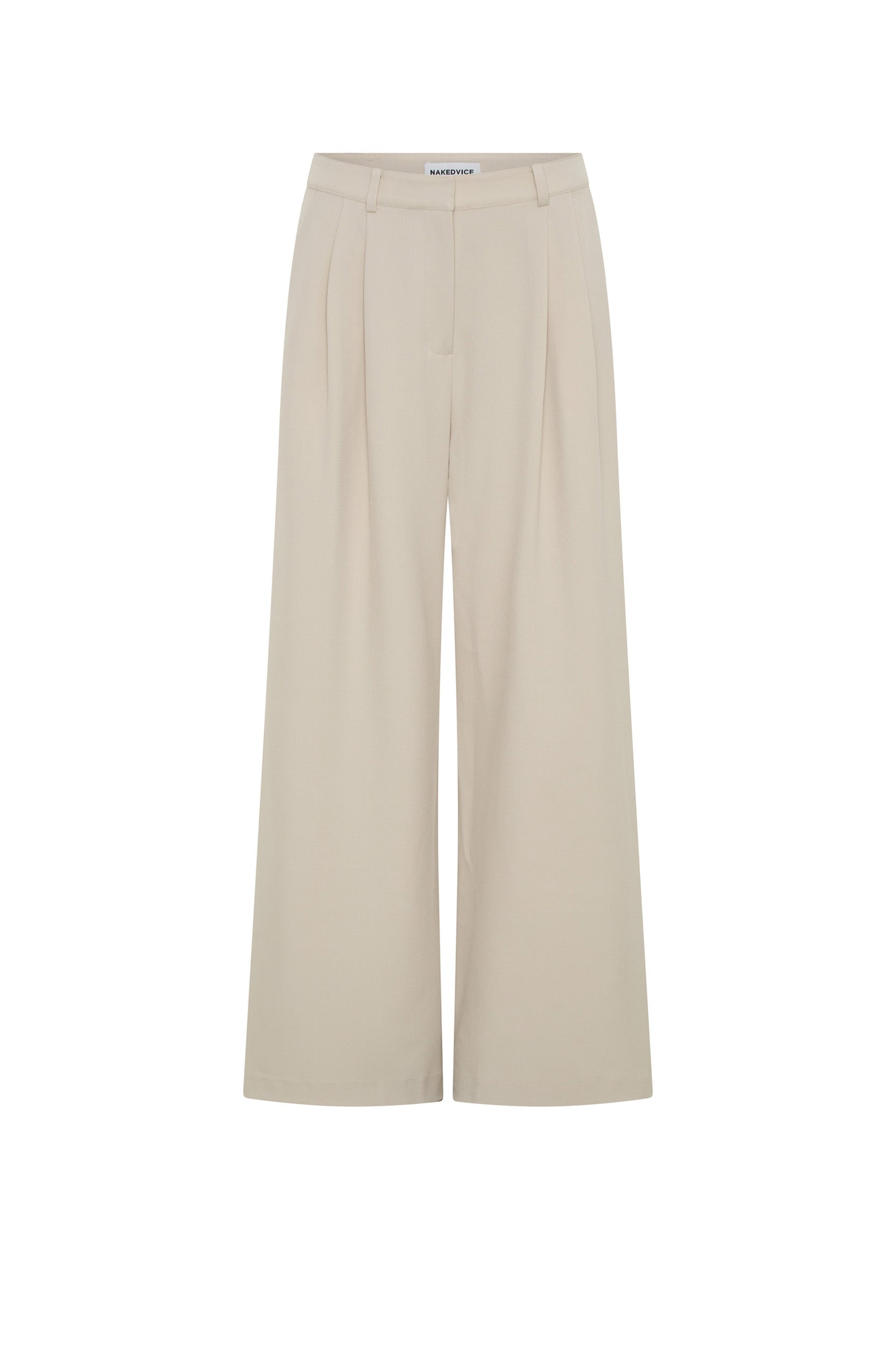 The Isla Oyster Pant - Women's High-Waisted Wide Leg Trousers for Work, Office & Casual Wear | Comfortable Stretch Fabric for All-Day Wear