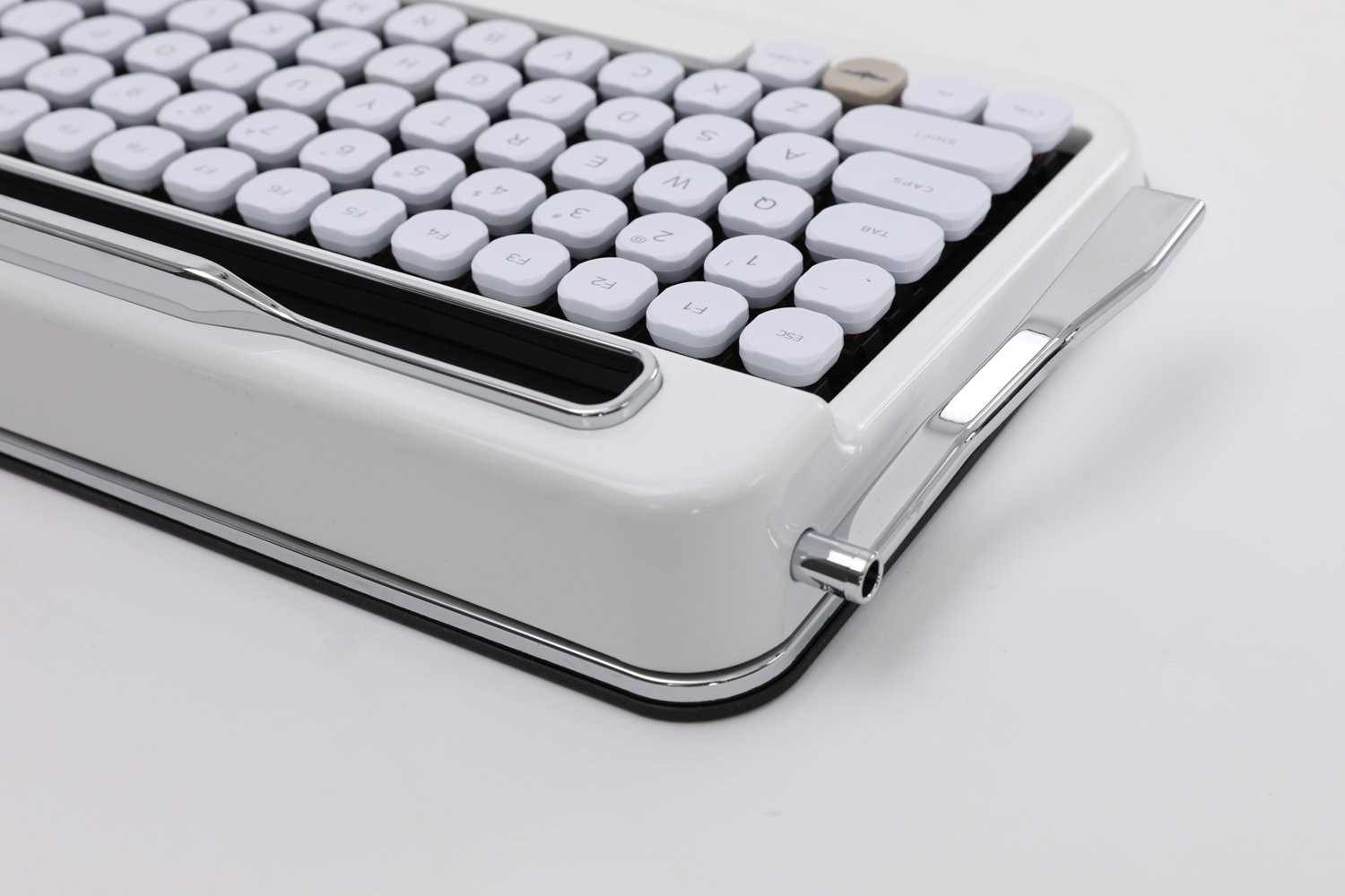 Premium Bluetooth Keyboard with Diamond Keycaps - Cherry MX Brown Switches, White (Ideal for Office Work, Gaming & MacBook Pro/Windows Laptop Typing)